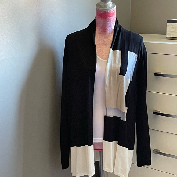 Colorblock Pattern cardigan - Picture 2 of 7